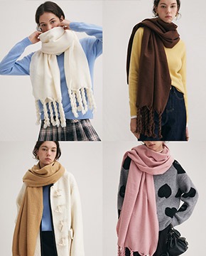 수입여성의류 데일리룩 겨울 여성용 스카프 트위스트 목도리 긴스카프 겨울용 스카프